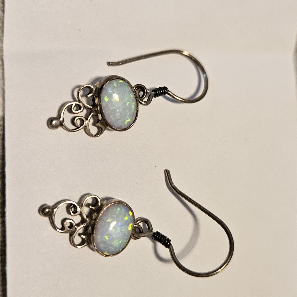 Elegant Opal Drop Earrings